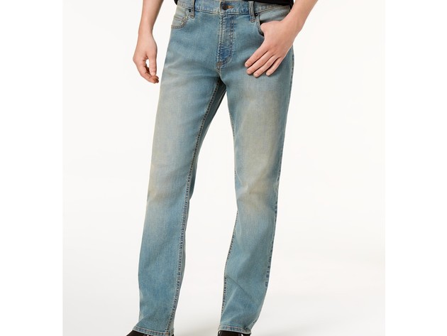 American Rag Men's Straight-Fit Jeans Med Blue Size 30-30