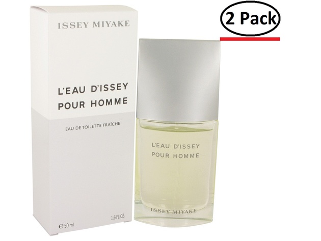 L'EAU D'ISSEY (issey Miyake) by Issey Miyake Eau De Toilette Fraiche Spray 1.6 oz for Men (Package of 2)
