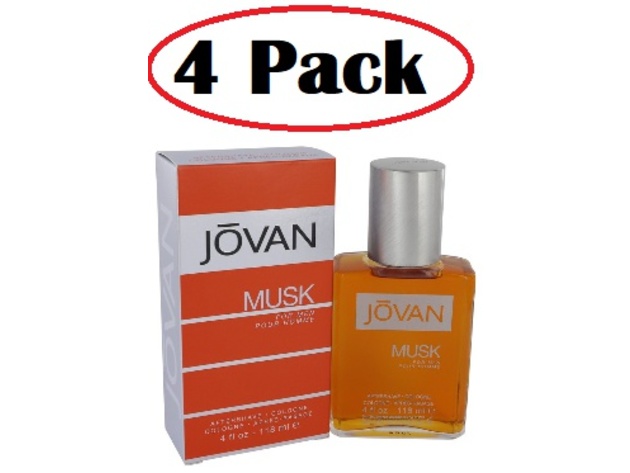 4 Pack Of Jovan Musk By Jovan After Shave Cologne 4 Oz Stacksocial 4843