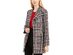 Calvin Klein Women's Petite Tweed Plaid Topper Jacket Red Size 12
