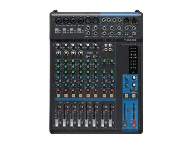 Yamaha MG12 Compressors Allow Easy Control 4-Bus Mixer, 12-input - MultiColored (Refurbished, No Retail Box)