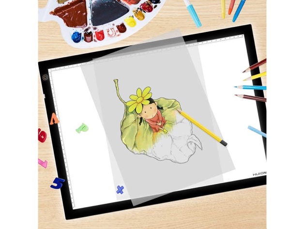 Huion A3 Thin LightBox LED Light Pad, Tracer for Artcraft Tracing - Black Frame (Distressed Box)