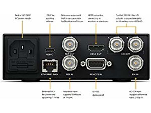 Blackmagic Design HyperDeck Studio Mini Ultra HD Broadcast Recorder and Player (Like New, Open Retail Box)
