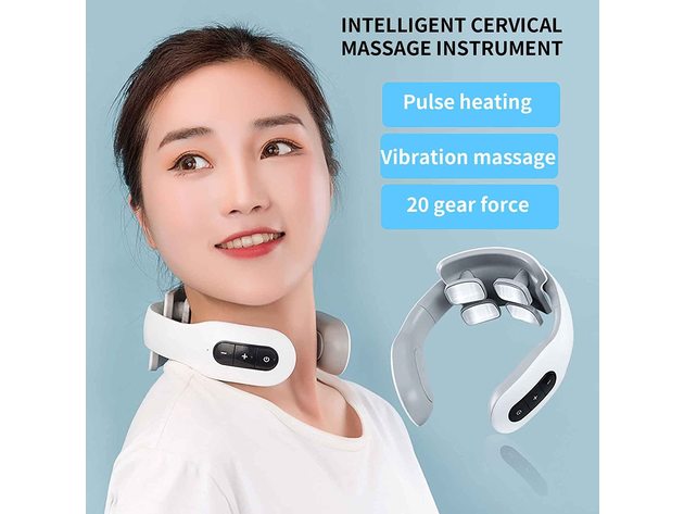 Intelligent 4D Electric Pulse Neck & 6 Modes 15 Levels Portable ...