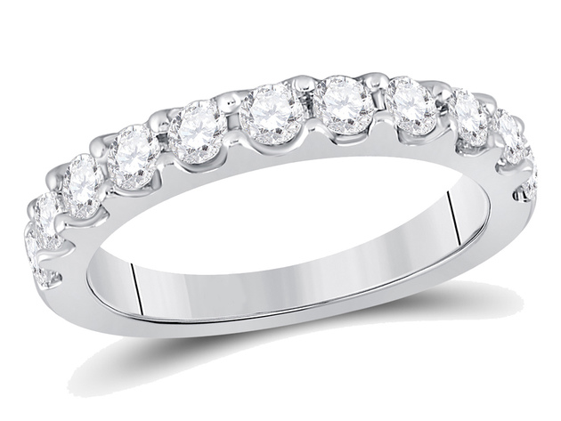 Diamond Wedding Band and Anniversary Ring 7/8 Carat (ctw H-I, I1-I2) in 14K White Gold - 8