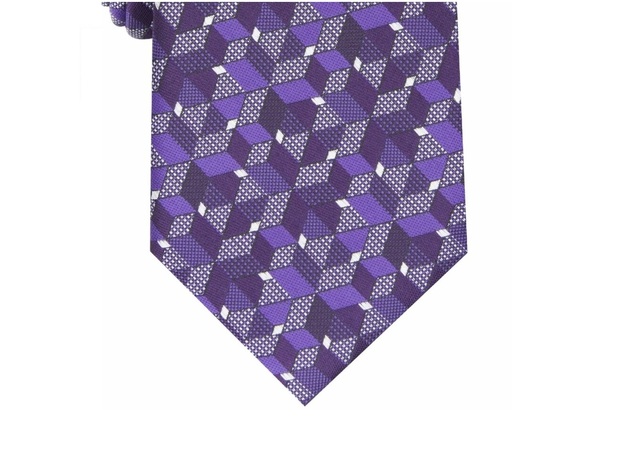 Alfani Men's  Slim Geo Tie Purple One Size