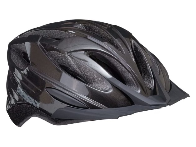 Large Diamondback Recoil Mountain Bike Helmet Gloss Silver 