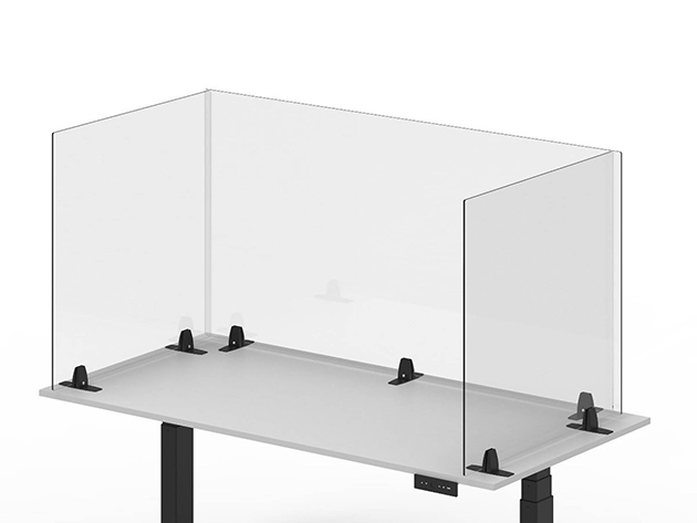 Offex Acrylic Sneeze Guard Tabletop Desk Divider (60"x30", Clear)