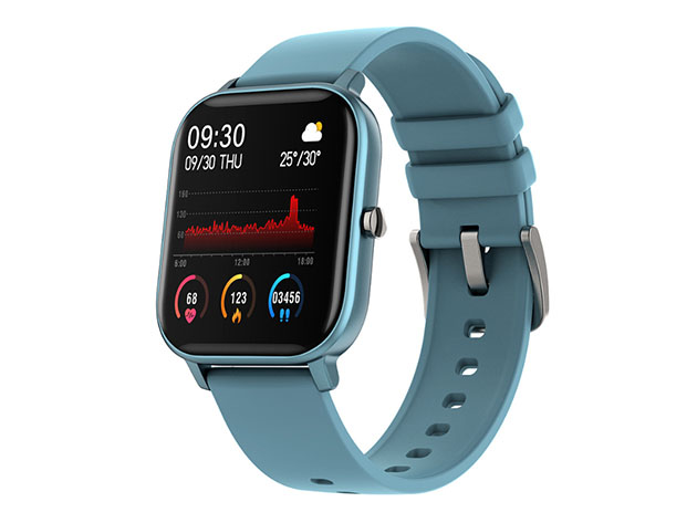Reloj inteligente Metálico con Monitor de Salud y Actividad Física (Azul) |  StackSocial