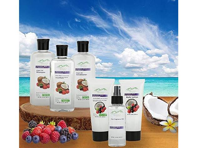 Premium Coconut & Berry 16-Piece Spa Bath & Body Gift Basket