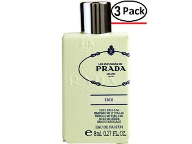 Prada Infusion D'Iris By Prada Eau De Parfum .27 Oz Mini For Women (Package Of 3)