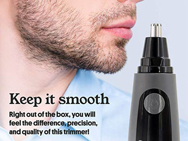 Water-Resistant Nose & Ear Hair Trimmer & Case