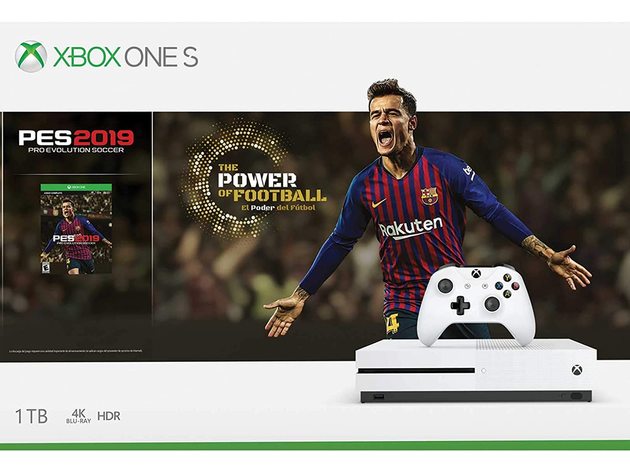 Microsoft Xbox One S 1TB Console + Pro Evolution Soccer 2019 Bundle - New Open Retail or Brown Box