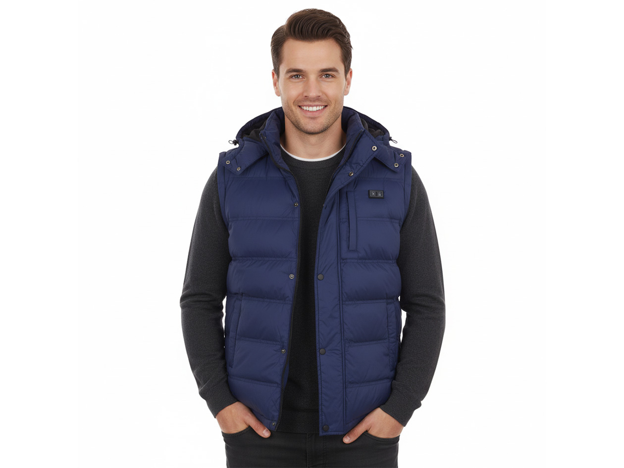 Men's Helios Hybrid Heated Coat with Power Bank (Navy/Small)