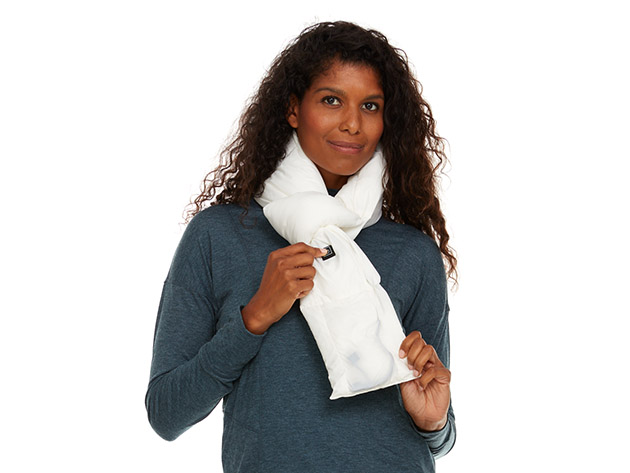 Helios Heated Scarf with Power Bank (White)