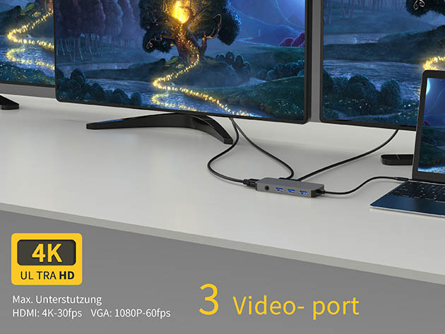 10-in-1 Docking Station with Dual HDMI