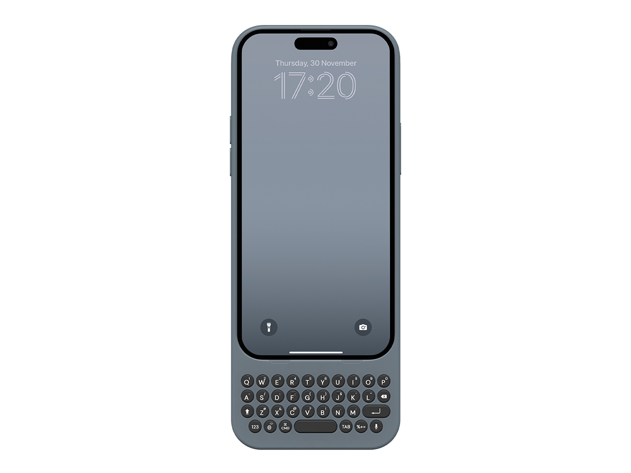 Clicks Keyboard Phone Case for (London Sky/iPhone 15 Pro)