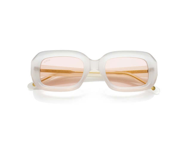 The Crush Sunglasses Clear White / Pink