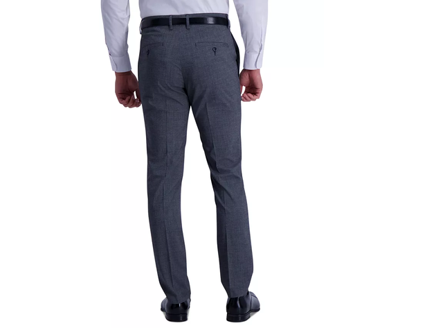 Kenneth Cole Reaction Men's Stretch Heather Glen Plaid Slim Fit Flat Front Dress Pants Charcoal Heather Charcoal Size 32X29