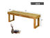 Costway 52'' Outdoor Acacia Wood Dining Bench Chair Seat Slat - Teak Color