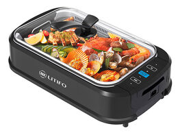 Litifo Smokeless Portable Electric Grill with Non-Stick Coating