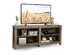 Costway 58'' Corner TV Stand 4 Cubby Entertainment Media Console w/ 2 Shelves - Rustic Grey