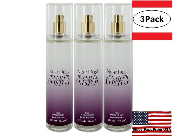 3 Pack Jennifer Aniston Near Dusk by Jennifer Aniston Fragrance Mist Spray 8  oz  for Women