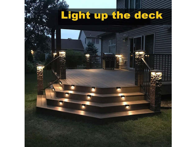 Solar Waterproof Led Deck Lights 16-Pack  