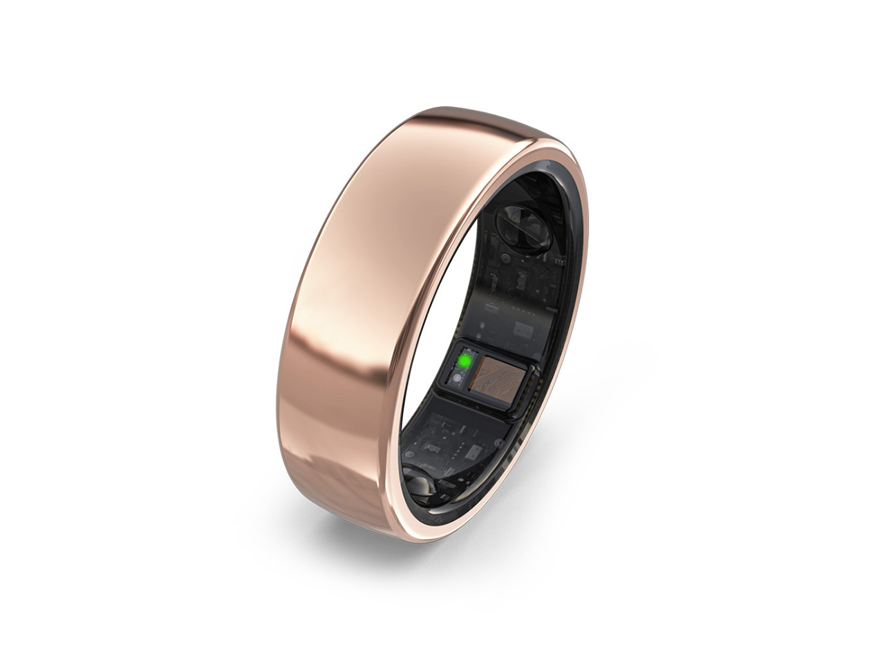 aaboRing Health & Fitness Tracker Smart Ring (Rose Gold/Size 10)