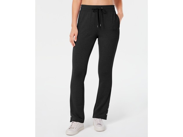 Ideology Women's Snap Sweatpants Black Size Medium