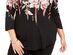 JM Collection Women's Plus Size Scoop-Neck Printed Top  Black Size Extra Large