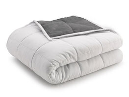 Stress-Relief Weighted Blanket (Grey/White, 12Lb)