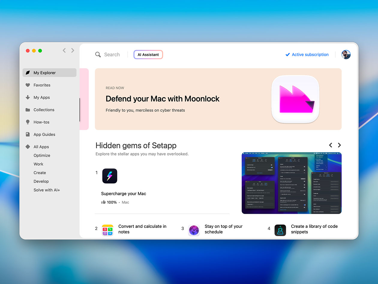 Setapp AI: 1-Year Subscription (Expert Plan)