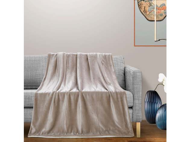 Classic Sherpa Throw Linen