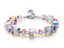 Aurora Borealis Cubed Stretch Bracelet with Swarovski Crystals