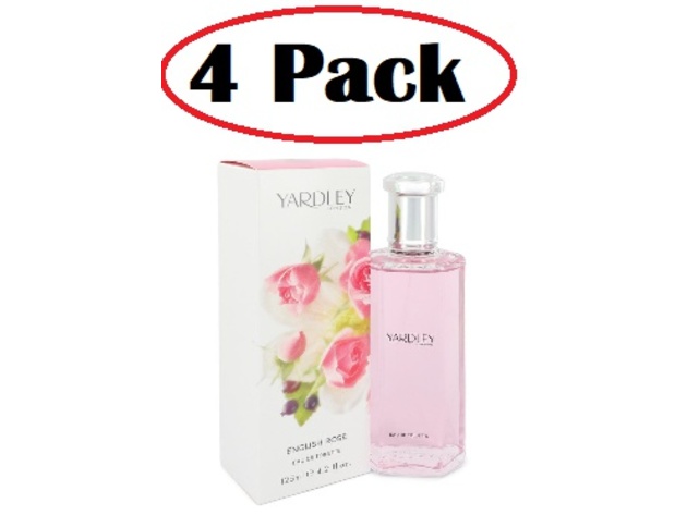 4 Pack of English Rose Yardley by Yardley London Eau De Toilette Spray 4.2 oz