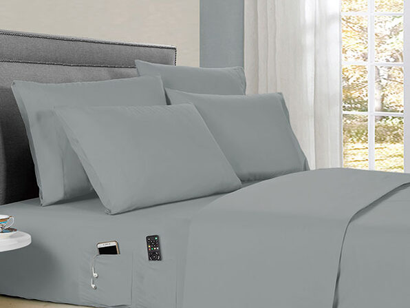 Kathy Ireland 6 Piece Smart Sheet Set Silver Full Joyus - Kathy Ireland Bedding Set Kathy Ireland 6 Piece Smart Sheet Set Silver Full Joyus - Kathy Ireland Bedding Set