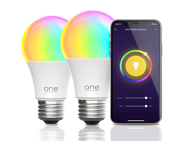 Color Changing Smart A19 LED Light Bulbs: 2-Pack