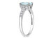 Aquamarine Ring 1.0 Carat (ctw) with Diamonds in Sterling Silver - 9