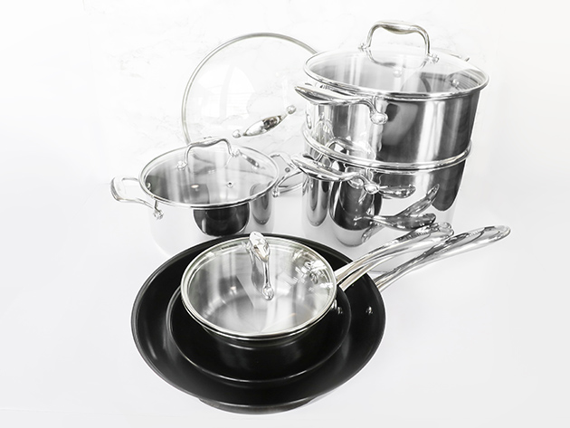 Tuxton Home 10-Piece Stainless Steel Housewarming Cookware Set