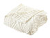 Rosa Chenille Diamond Cable Knit Throw (Cream White)