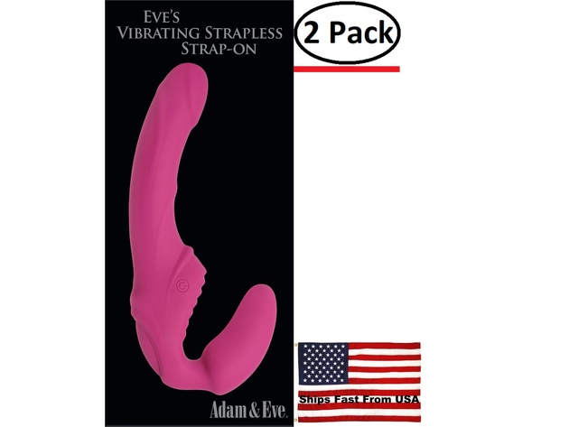 ( 2 Pack ) Eve's Vibrating Strapless Strap-On