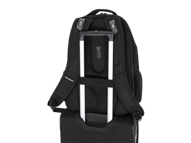 Swissgear 18.5 Inches Laptop Backpack With Multiple Compartments, Zip Pocket, Side Pockets, Padded Laptop Pocket, Organizer Pocket, Cell Phone Pocket, Black