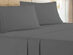 The Luxe 4-Piece Microfiber Bed Sheet Set (Charcoal/Queen)