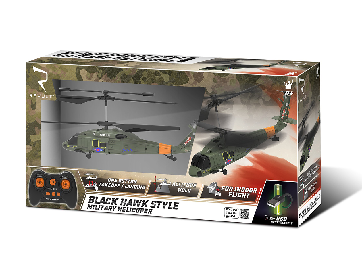 Revolt S102H RC Blackhawk Military Helicopter with Altitude Hold