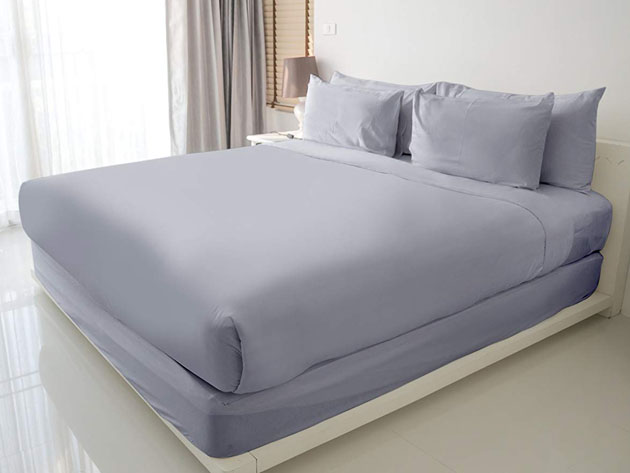 100% Egyptian Cotton Sheet Set (Silver/King)