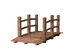 Costway 5' Wooden Bridge Stained Finish Decorative Solid Wood Garden Pond Arch Walkway