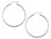 Large Diamond Cut Hoop Earrings in Sterling Silver 2 Inch (3.0mm)
