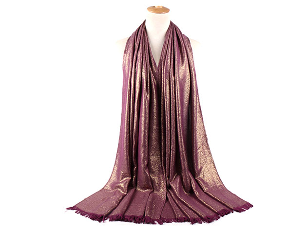 Shimmered Shawl: Two-Toned Elegance (Marsala Wine Red)