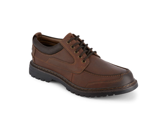 Dockers Mens Overton Leather Rugged Casual Oxford Shoe with NeverWet - Wide Widths Available - 8 M Red Brown